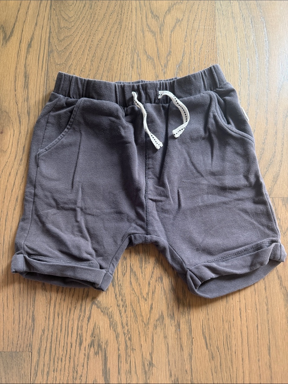 Miles baby Kids Cotton Drawstring Shorts - Gray